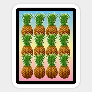 Pineapple Tropical Sunset Sticker